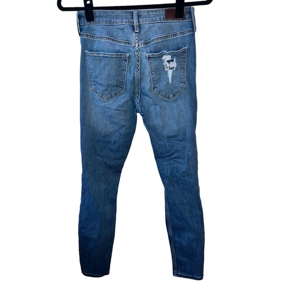 HOLLISTER | DISTRESSED HIGH RISE SUPER SKINNY DENIM JEANS - Picture 2 of 7